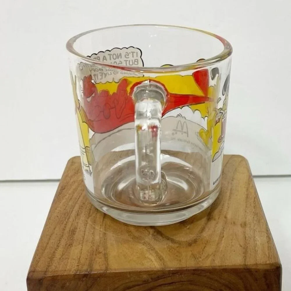 Vintage McDonalds Garfield & Friends Glass Mug 1978 By Anchor Hocking
